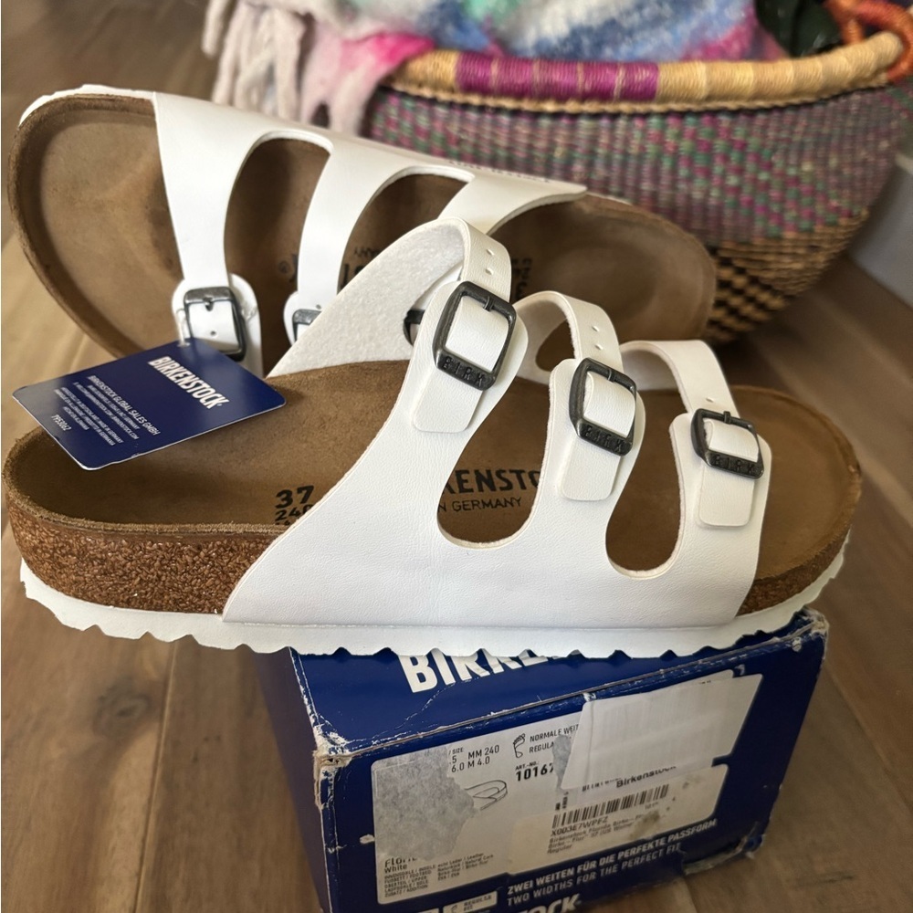 Birkenstock Florida White NWT